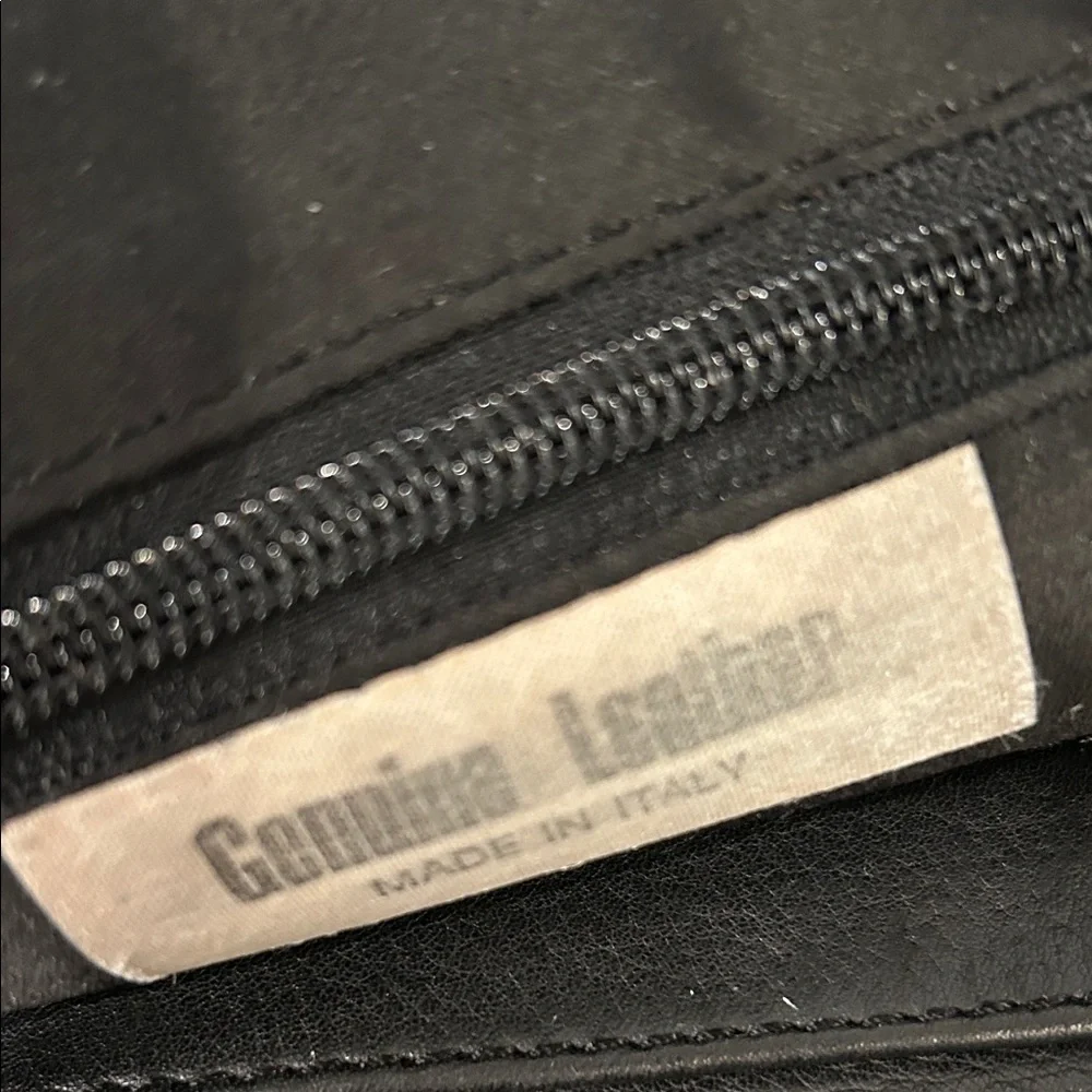 Elegant Black Leather Laptop Bag for Men